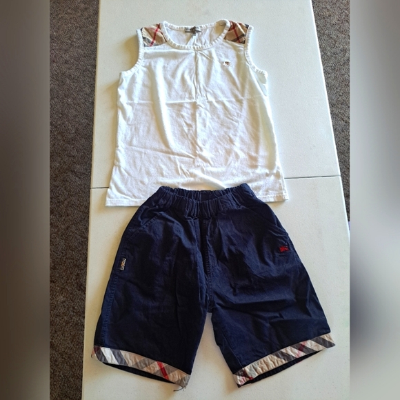Burberry Other - Burberry White and Blue Matching Set